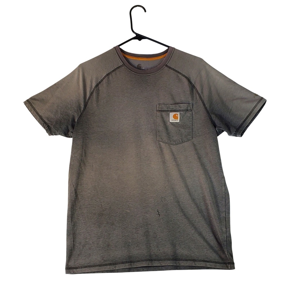 Carhartt Force Relaxed Fit Mens Pocket T-Shirt Gray Short Sleeve Work Tee Medium
